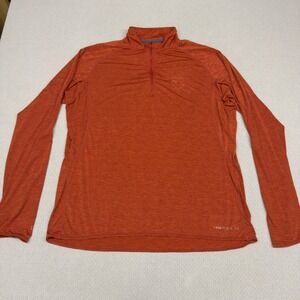 NRS 1/4 Zip Pullover Mens XL Red UPF 50+ Silkweight Fishing Performance Outdoor
